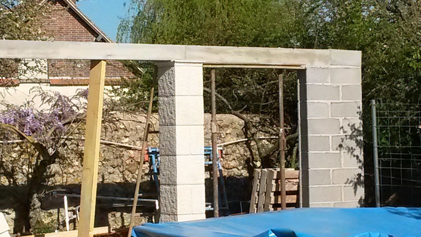 Extension de maison en cours de construction par la SARL Alvarez