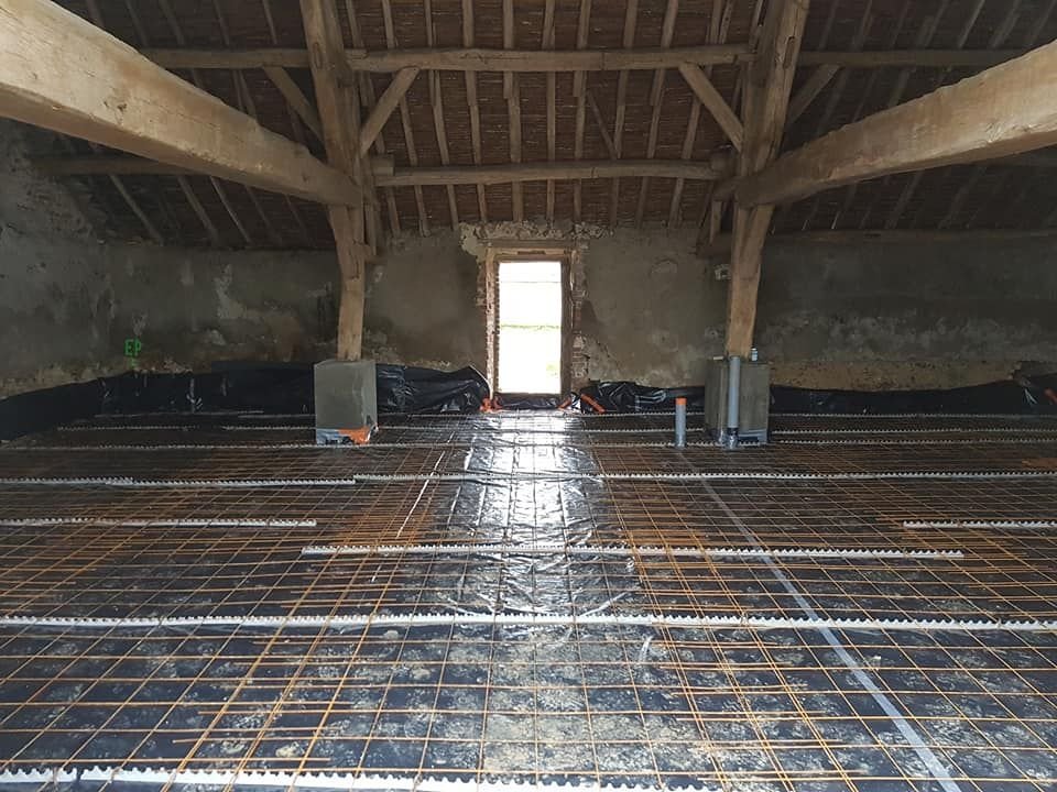 Le ferraillage, avant le coulage
